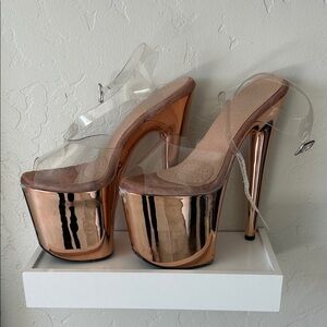 Hella Heels Gold Platform Heels